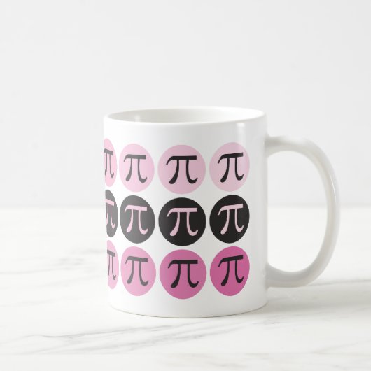 Mod Pi - Rosa Pi-Geschenktasse Kaffeetasse (Rechts)