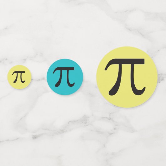 Mod Pi Symbols farbenfrohe Mathe Themed Confetti Konfetti (Rückseiten)
