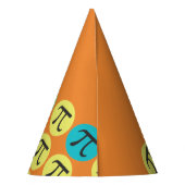 Mod Pi Symbols Orangefarbenes Party Hats Partyhütchen (Rückseite)