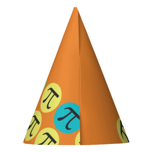 Mod Pi Symbols Orangefarbenes Party Hats Partyhütchen (Rückseite)