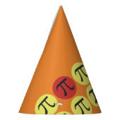 Mod Pi Symbols Orangefarbenes Party Hats Partyhütchen (Links)
