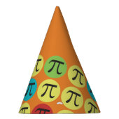 Mod Pi Symbols Orangefarbenes Party Hats Partyhütchen (Rechts)