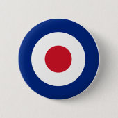 MOD Pinback Button Blau rot und weiß (Vorderseite)