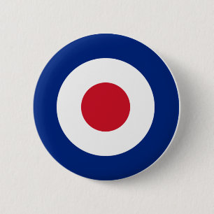 MOD Pinback Button Blau rot und weiß