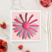 MOD PINK 60er Blume - Blumenfrühlingssommergarten Serviette (Beispiel)