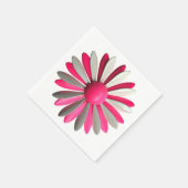 MOD PINK Blume Button - Blumenfrühlingssommergarte Serviette (Ecke)