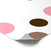 Mod Pink Ladybug Babydusche Banner Zeichen Poster (Ecke)