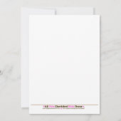 MOD PINK LADYBUG Little lady Birthday Einladung (Rückseite)