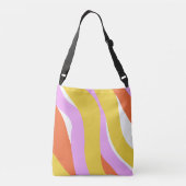 Mod Pink Orange Gold Palm Springs Einzigartig Tragetaschen Mit Langen Trägern (Rückseite)