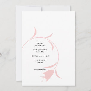 MOD PINK TULIP HOCHZEIT EINLADUNG