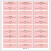 MOD PINK TULIP WEDD Address Labels (Blatt)