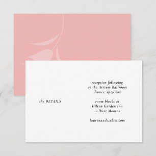 MOD PINK TULIP WEDDING BEGLEITKARTE