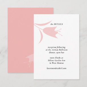 MOD PINK TULIP WEDDING BEGLEITKARTE