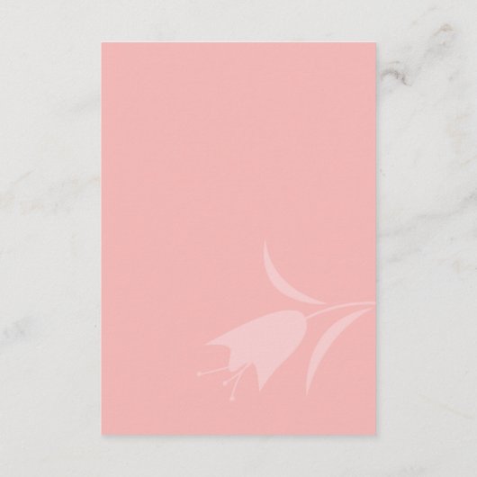 MOD PINK TULIP WEDDING BEGLEITKARTE (Rückseite)
