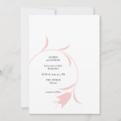 MOD PINK TULIP WEDDING EINLADUNG (Vorderseite)