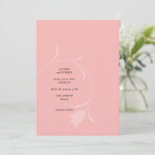 MOD PINK TULIP WEDDING EINLADUNG (Stehend Vorderseite)