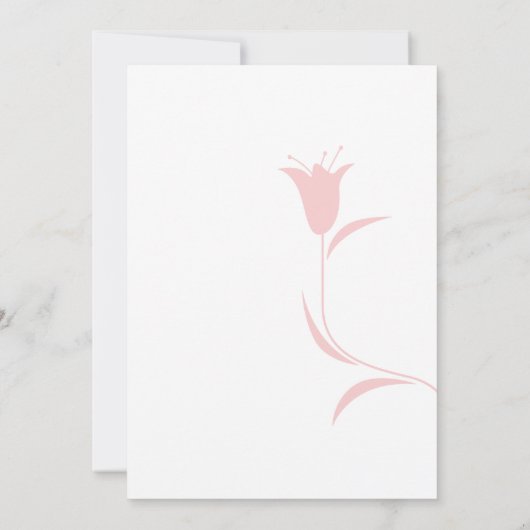 MOD PINK TULIP WEDDING EINLADUNG (Rückseite)