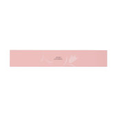 MOD PINK TULIP WEDDING EINLADUNGSBANDEROLE (Flach)