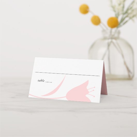 MOD PINK TULIP WEDDING PLATZKARTE (Vorderseite)