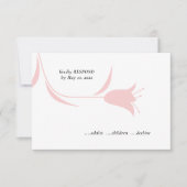 MOD PINK TULIP WEDDING RSVP KARTE (Vorderseite)