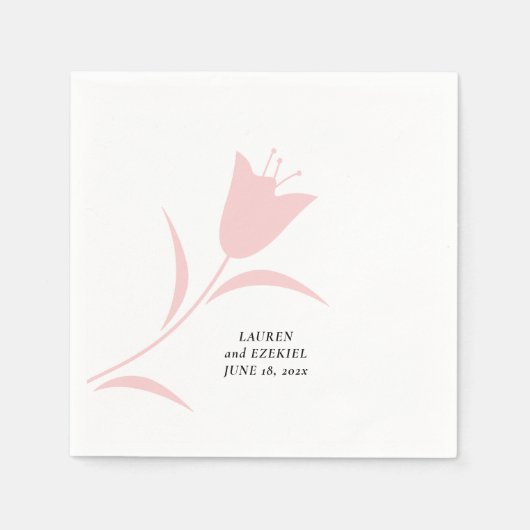 MOD PINK TULIP WEDDING SERVIETTE (Vorderseite)