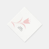 MOD PINK TULIP WEDDING SERVIETTE (Ecke)