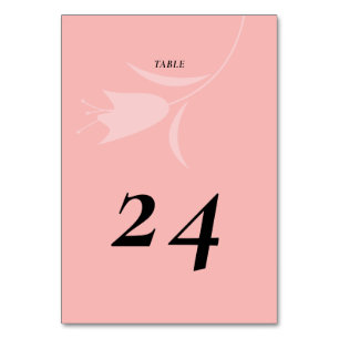 MOD PINK TULIP WEDDING TISCHNUMMER