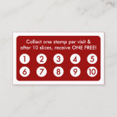 Mod Pizza-Treuekarte Treuekarte (Rückseite)