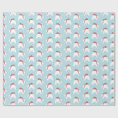 Mod Polar Bears - Blue Christmas Wrapping Paper Geschenkpapier (Flach)