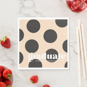 Mod Polka Dot Graduation Party Napkins Serviette