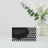 Mod Polka Dots Chocolate Visitenkarten Visitenkarte (Stehend Vorderseite)