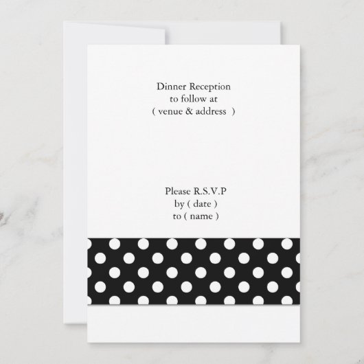 Mod polka dots gerbera daisy einladung (Rückseite)