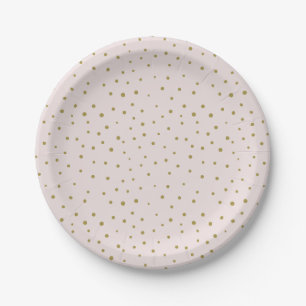 Mod Polka-Dots-Musterpapierplatte für Schwarze und Pappteller