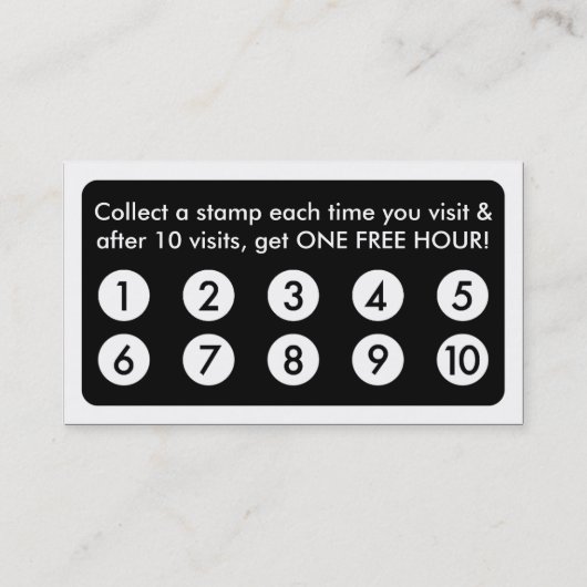 Mod POOL-HALL-Loyalitätskarte Treuekarte (Rückseite)