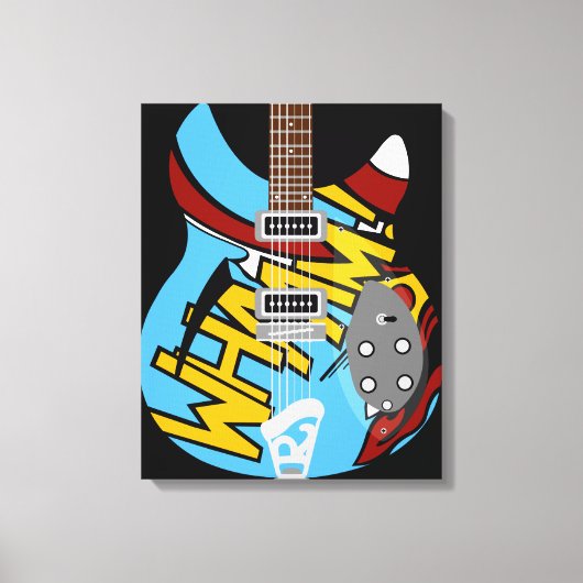 Mod Pop Art Gitarre Leinwanddruck (Vorderseite)