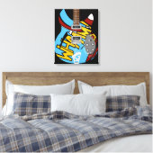 Mod Pop Art Gitarre Leinwanddruck (Insitu (Schlafzimmer))