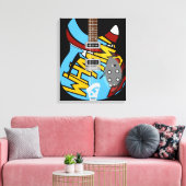 Mod Pop Art Gitarre Leinwanddruck (Insitu (Wohnzimmer))