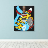 Mod Pop Art Gitarre Leinwanddruck (Insitu (Holzboden))