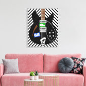 Mod Pop Art Gitarre Leinwanddruck (Insitu (Wohnzimmer))
