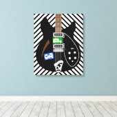 Mod Pop Art Gitarre Leinwanddruck (Insitu (Holzboden))