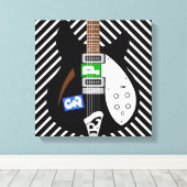 Mod Pop Art Gitarre Leinwanddruck (Insitu (Holzboden))