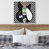 Mod Pop Art Gitarre Leinwanddruck (Insitu (Schlafzimmer))
