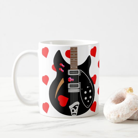 Mod Pop Art Liebe Herzlich Willkommen Kaffeetasse (Mit Donut)