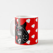 Mod Pop Art Liebe Herzlich Willkommen Kaffeetasse (Vorderseite Links)
