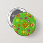 Mod Pop Blume Groovy Button (Vorne & Hinten)