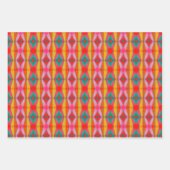 Mod Pop Diamond Muster rosa orange gelb Geschenkpapier Set (Vorderseite 2)