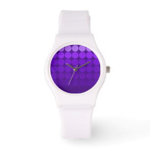 Mod Pop Dockt Lilac auf Lila Kreise Weiße Uhr