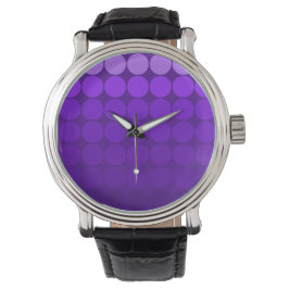 Mod Pop dotiert Lilac zu tiefen Lila Kreisen Armbanduhr