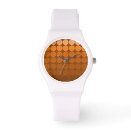 Mod Pop Dots Orange, Mocha, Zimtbraune Kreise Armbanduhr