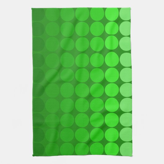 Mod-Pop-Kreise in Grün Geschirrtuch (Vertikal)